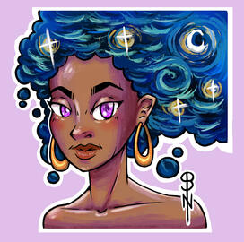 Midnight Bust Shaded Painterly Render